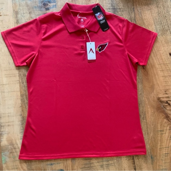 Arizona Cardinals Antigua Women's Tribute Polo T-shirt Cardinal Size Medium - Picture 1 of 12